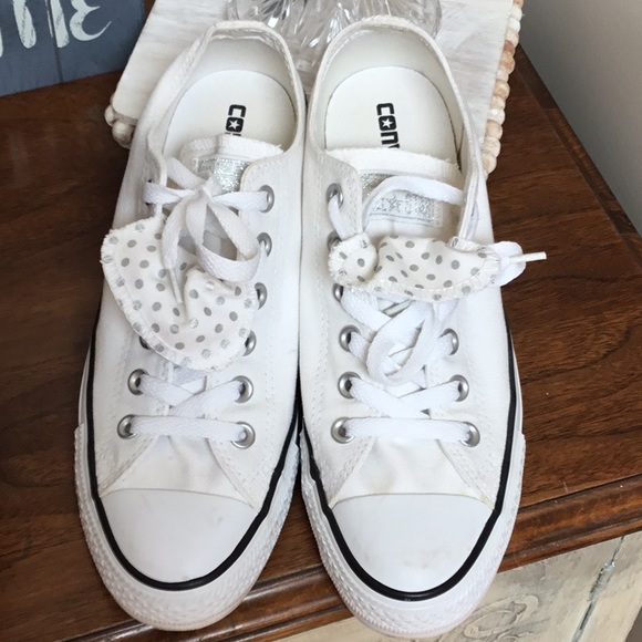 Converse Shoes - CONVERSE. All Star White Double Tongue Sneakers. Women’s size 9.